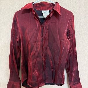 Fred David Deep Red Blouse